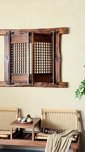 The old wooden flower windows are all the rage! Each frame offers a picturesque view 🔥 #wabisabifurniture #wabisabistyle #wabi_sabi #wabisabi | Furniture Roc