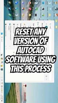 AutoCAD Software Complete Reset #autocad