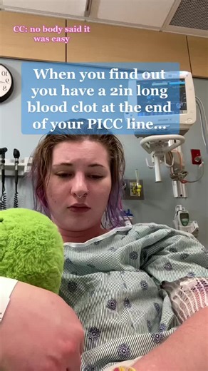 My first PICC line complication 🙃🙃🙃 fuxkkkkkk 😫 I know it’s not super serious but I’m scared af #piccline #picc #bloodclot #FastTwitchContest #chronicillness #gastroparesis #POTS #sad #scared