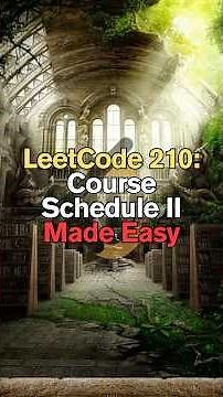 LeetCode 210: Course Schedule II Made Easy #shorts #short