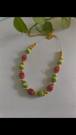 Day _7 Easy Silk Thread Necklace for Beginners#silkthreadnecklace #shorts#viralreel #diy