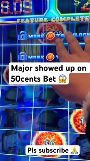50 cents Bet on Firelink Machine 😱 #casino #support #subscribe