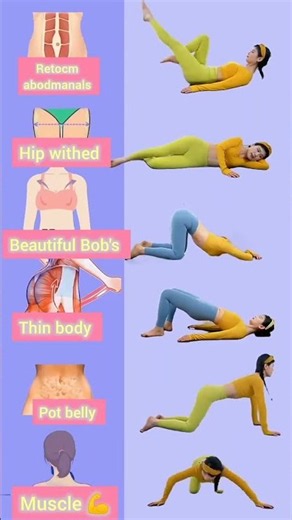 Postpartum Exercises to Flatten Belly,Strengthen Pelvic Floor & Fix Mom Butt#fit#athome#ytshorts