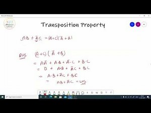 Transposition Property | Digital Electronics | In Hindi | Lecture 54