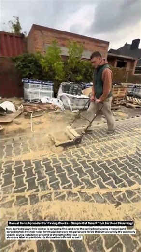 Manual Sand Spreader for Paving Blocks – Simple But Smart Tool for Road Finishing!.