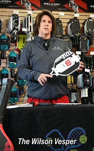 Michele’s giving you the inside scoop on the Wilson Vesper—from spin to stability to what really makes it shine on the court. 👀 This month only, demo a Wilson paddle at Ray's and you can check out THREE paddles at a time. Come test 'em out while you can!😉 #RaysRackets #RaysRacketsTennisandPickleball #SunCityArizona #TennisShop #RacketShop #PickleballPlayers #PickleballPaddle #Wilson | Ray's Rackets