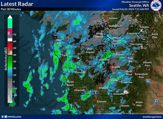 50K views · 193 reactions | ❄️ Snow showers will continue to spread across western Washington during the morning commute, with light snow accumulating on untreated roads. ⚠️ Use caution, slow down, and give yourself plenty of room if driving! #WAwx | US National Weather Service Seattle Washington | Facebook
