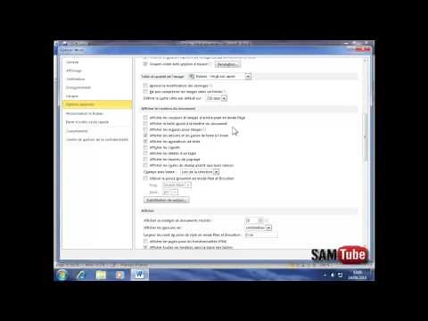 apprendre word 2010 - (85) Les options avancées