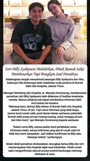 Istri Billy Syahputra Melahirkan, Pihak Rumah Sakit Membenarkan Tapi Bungkam Soal Detailnya #news