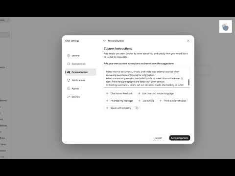 Personalising Your Copilot Chat Experience