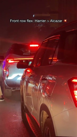 White SUV Showdown: Harrier Flexes Over Alcazar