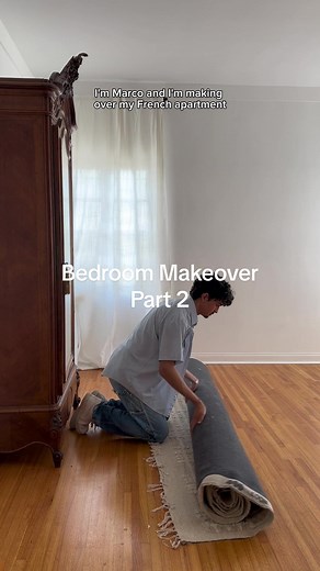 New room unlocked 🔓 bedroom makeover part 2! let me know what you guys think about the new layout #platformbed #renterfriendly #fireplacemantel #interiordesign