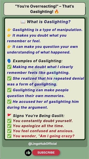 You're Overreacting! – That's Gaslighting! 🔥