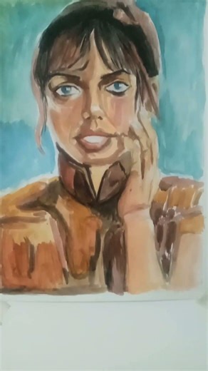 Anna De Armes, Blade Runner Joy 2049, Watercolor