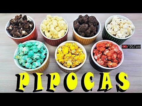 PIPOCAS Melhores Receitas | Pipoca Doce, GOURMET, Sem Óleo, Ninho, Chocolate | PIPOCA GOURMET Fácil!