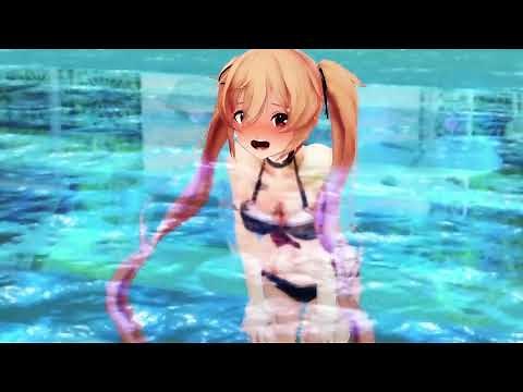 Anime Girl Underwater Breath Holding