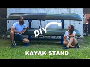 CUSTOM DIY Backyard Kayak Stand! AKA...we didn't fully plan it out ahead of time.