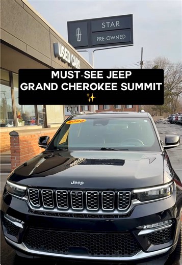 Now available on the lot — a 2023 Jeep Grand Cherokee Summit packed with luxury and performance. This vehicle includes a night vision camera, heated, ventilated, and massage seats, multiple camera views, and a Summit air suspension system that raises and lowers to adapt to any road condition. With generous cargo space, this Jeep is ready for everyday driving and weekend adventures. Interested in a test drive? 📞 Contact Mo at (734)773-8668 #JeepGrandCherokee #SummitEdition #LuxurySUV #JeepLife #