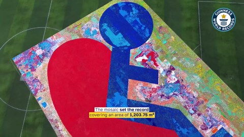 Largest bottle cap mosaic record