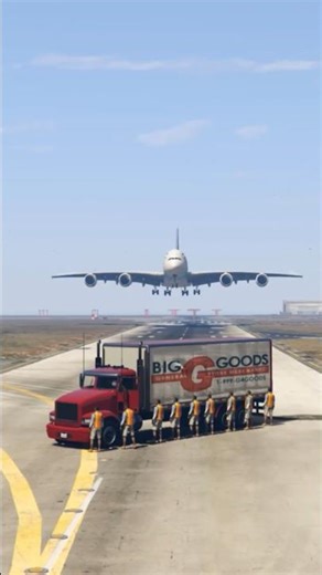 Runway Drama! Air Worker Male Next Level Skills Quick Escape A Oil Tanker During Airbus Landing Gtav