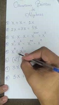 Operaciones básicas de Álgebra