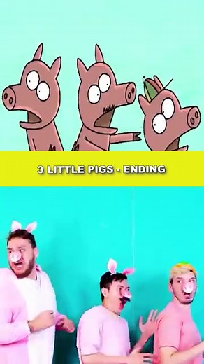 Three little pigs are in the wrong place #frameorder #woanetwork #woavideo #woafunny #woaparody #parody