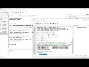 Stata - How to generate new variables, use egen to add variables, find a variable mean, and 2x2table
