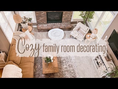 COZY FAMILY ROOM DECORATING IDEAS | BUDGET FAMILY ROOM MAKEOVER | COZY FAMILY ROOM