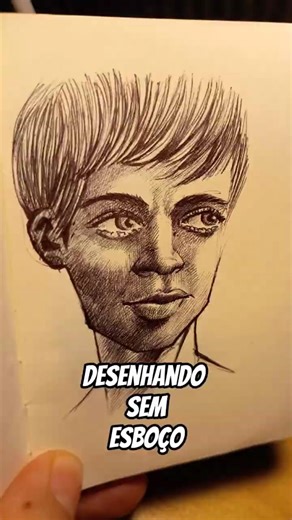 desenho de rosto sem esboço ( 10min em 20s )