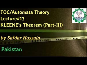 Automata Theory (Lecture#13) | KLEENE'S Theorem (Part-III) | KLEENE Theorem (Part-III)