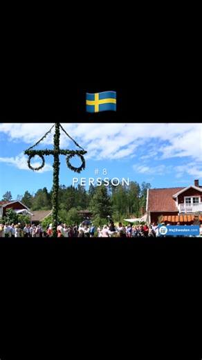 Hej Sweden on Instagram: "🇸🇪 Swedish last names. Top 10 most common surnames in Sweden."
