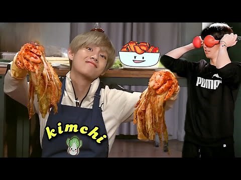 BTS Make korean Kimchi 🍣🫕 // Hindi dubbing