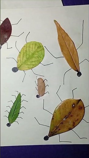"How to Draw Insects on Leaves | Easy Nature Drawing Tutorial"
