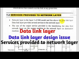 Data Link Layer || Data link layer design issue || Services provided to Network layer (Part - 1)