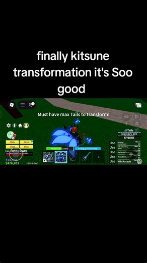 Kitsune Transformation in Blox Fruits