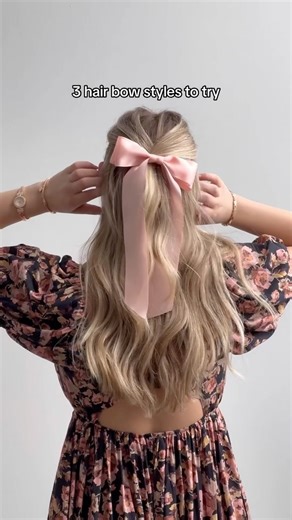 3 simple hair bow styles ✨☁️⁠ ⁠ 💖 styled in @lunaboutiquepec⁠ 🎀 hair bows are @xxl.scrunchie⁠ ⁠ #hairbows #hairtutorials #smallbusinesscanada #handmadebows | XXL Scrunchie & Co