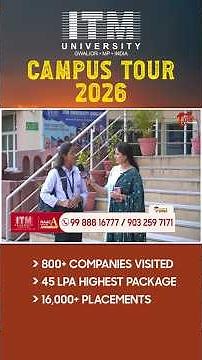 ITM University Spot Admission 2026 #ITMUniversity #ITMGwalior #SpotAdmission2026 #shorts #teluguone
