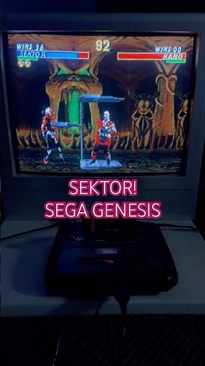 SEKTOR in Mortal Kombat 3 on Sega Genesis! #mortalkombat #segagenesis