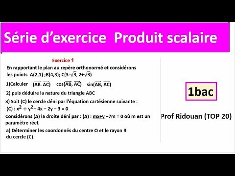 serie d'exercices produit scalaire