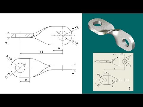 Tutorial Inventor - 181 TWISTED BRACKET - Smooth curved
