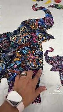 Paisley Splash - Elephant Enlarged for you!