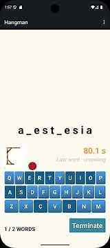 Hangman demo for simple hangman game, to find the words and improve yourself to guess the letters