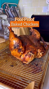 This Roasted Chicken recipe is so easy to follow, its fool-proof, AND delicious! #bigmamacooks #roastedchicken Big Mama Cooks Ingredients Whole chicken (6 lbs) 1 stick unsalted butter 1 tbsp garlic powder 1 tbsp onion powder 1 tbsp black pepper 1 tsp salt 1 tbsp paprika 1 tbsp Dijon mustard 1 tbsp olive oil *roast in a preheated oven at 425 F for an hour and 35 minutes - deduct or add 10 minutes for each pound over or under. | Tasty
