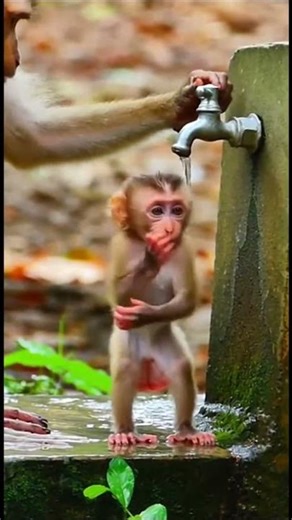 Monkey taking bath#monkeys#animalshorts#trendingshorts#viralvideo#funnyvideos#funnyshorts#song