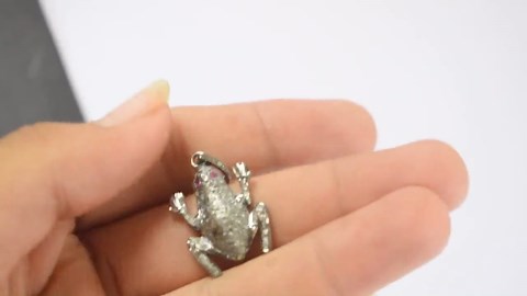 Ruby Frog Pendant: Pave Diamond 925 Sterling Silver Victorian Design - Etsy