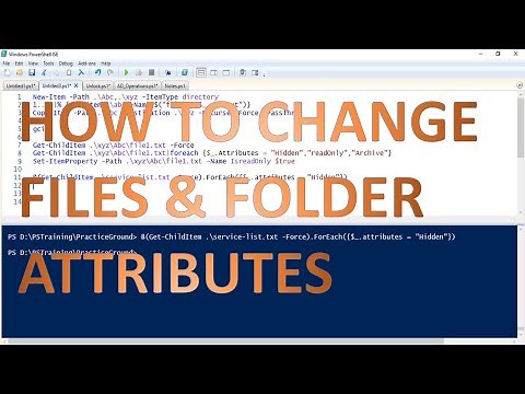 How to Change File & Folder Attributes Using PowerShell | Uncut Videos from my Classroom