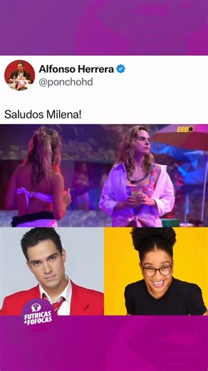 JEISIVAM / FUTRICAS E FOFOCAS | ELA VAI SURTAR! Alfonso Herrera, o Miguel do RBD, comentou na publicação da volta de Milena para a festa do Líder! Siga @futricasefofocas... | Instagram