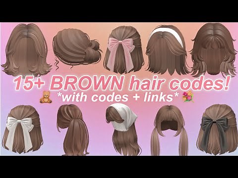 15+ Aesthetic Brown HAIR CODES! *WITH CODES + LINKS* | Roblox BLOXBURG BERRY AVENUE BROOKHAVEN