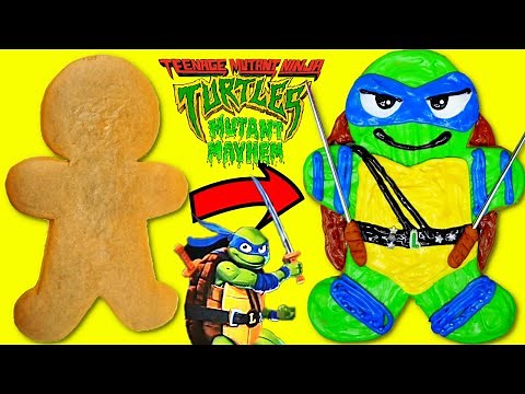 TMNT Mutant Mayhem Leonardo Gingerbread Man Cookie Decoration