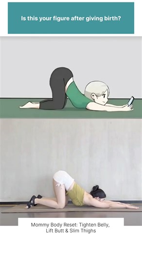 Post-Pregnancy Body? Fix Thick Back, Mommy Belly & Sagging Butt with This Routine. #short #fitness